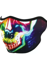 Zan Half Face Mask Neoprene Electric Skull                                     - WNFM098H - Image 2