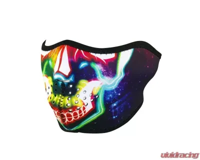Zan Half Face Mask Neoprene Electric Skull - WNFM098H