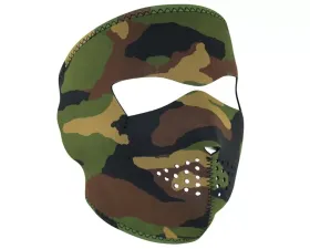 Zan Full Face Mask Neoprene Woodland Camo