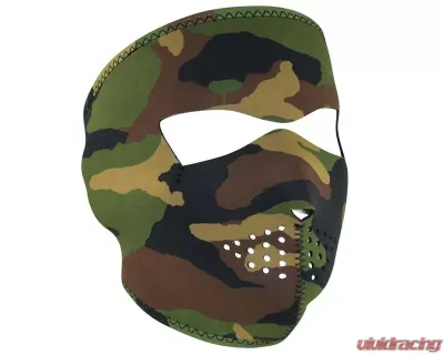 Zan Full Face Mask Neoprene Woodland Camo - WNFM118