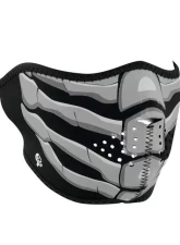 Zan Half Face Mask Neoprene Bone Breath Glow In The Dark                                     - WNFM168HG - Image 2