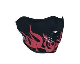 Zan Half Face Mask Neoprene Red Flames
