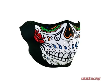 Zan Half Face Mask Neoprene Muerte Skull - WNFM413H