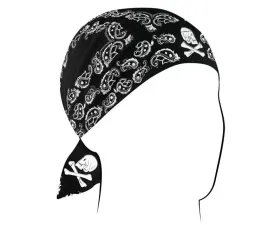 Zan Flydanna Cotton Skull Paisley Black