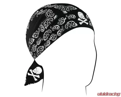 Zan Flydanna Cotton Skull Paisley Black - Z500