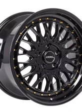 ARC Wheels AR01 17x8.5 5x115 35mm All Black Gold Rivet Wheel                                     - AR01178551435BK-515 - Image 3