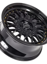 ARC Wheels AR01 17x8.5 5x115 35mm All Black Gold Rivet Wheel                                     - AR01178551435BK-515 - Image 2