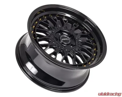 ARC Wheels AR01 17x8.5 5x115 35mm All Black Gold Rivet Wheel - AR01178551435BK-515
