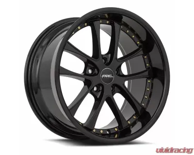 ARC Wheels AR05 18x9.5 5x110 30mm All Black Gold Rivet Wheel - AR05189551430BK-510