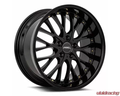 ARC Wheels AR06 18x8 5x112 30mm All Black Gold Rivet Wheel - AR06188051430BK-512