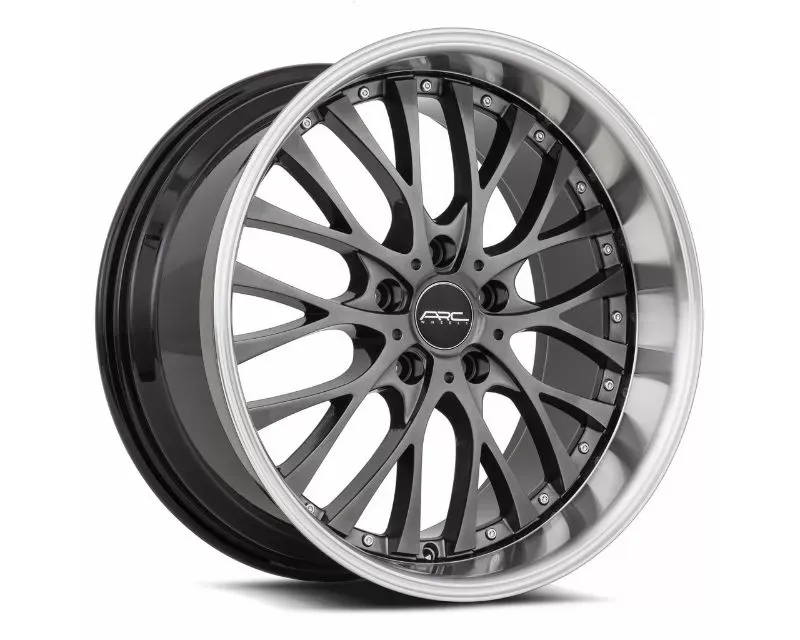 ARC Wheels AR06 18x9 5x112 35mm Hyper Black Machine Lip Wheel - AR06189051435HB-512