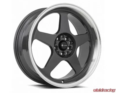 Vors Wheels SP1 15x8 4x100|4x114.3 20mm Hyper Black Machine Lip - SP0115808H20HB