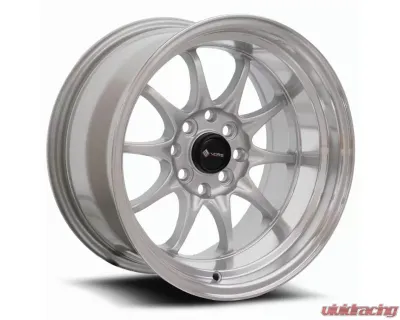 Vors TR3 Wheel 15x8 4x108 0mm Silver Machine Lip - TR0315808H0S-408
