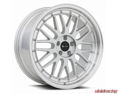 Vors Wheels VR8 17x8 5x114.3 35mm Silver Machine Lip Chrome Rivet - VR08178051435S