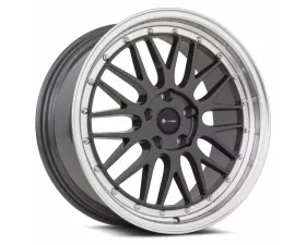 Vors Wheels VR8 19x9.5 5x114.3 35mm Hyper Black Machine Lip Chrome Rivet