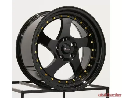 Vors Wheels VR2 18x9 5x120 35 mm Black Gold Rivet - VR02189051435BK-520