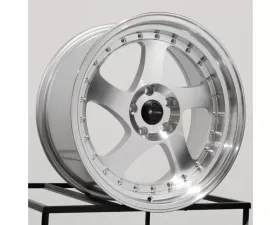Vors Wheels VR2 18x9 5x108 35 mm Silver Machine Face Lip Chrome Rivet