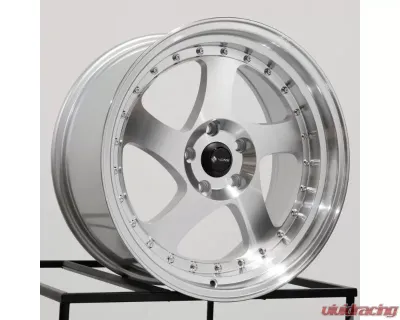 Vors Wheels VR2 18x9 5x110 35 mm Silver Machine Face Lip Chrome Rivet - VR02189051435S-510