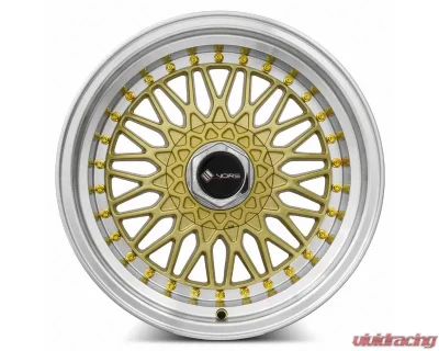 Vors Wheels VR3 16x8 5x114.3 20 mm Gold Machine Lip Gold Rivet - VR031680xxx20GD-514