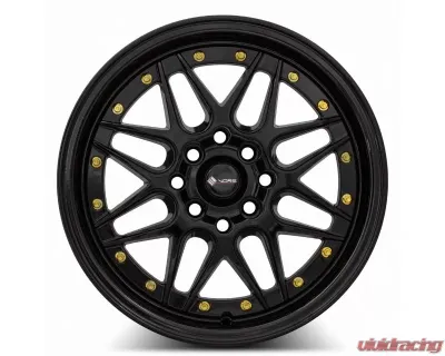 Vors Wheels VR7 16x7 4x100/4x114.3 38 mm Black Gold Rivet - VR0716708H38BK