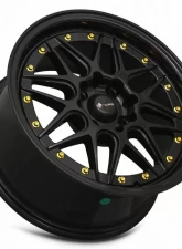 Vors Wheels VR7 16x7 4x100/4x114.3 38 mm Black Gold Rivet                                     - VR0716708H38BK - Image 3