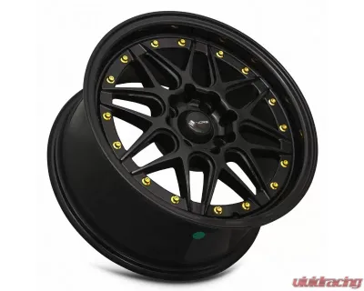 Vors Wheels VR7 16x7 4x100/4x114.3 38 mm Black Gold Rivet - VR0716708H38BK