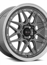 Vors Wheels VR7 16x7 4x98 38 mm Gun Metal Machine Lip Chrome Rivet                                     - VR0716708H38GM-498 - Image 3