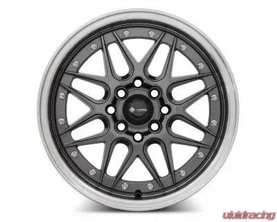 Vors Wheels VR7 16x7 4x98 38 mm Gun Metal Machine Lip Chrome Rivet - VR0716708H38GM-498