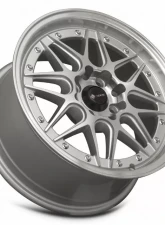 Vors Wheels VR7 16x7 4x100/4x114.3 38 mm Silver Machine Face Lip Chrome Rivet                                     - VR0716708H38S - Image 3