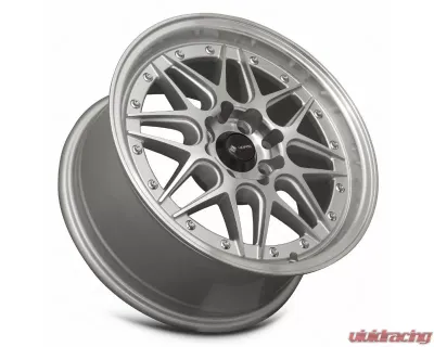 Vors Wheels VR7 16x7 4x100/4x114.3 38 mm Silver Machine Face Lip Chrome Rivet - VR0716708H38S