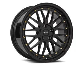 Vors Wheels VR8 20x8.5 5x108 35 mm Black Gold Rivet