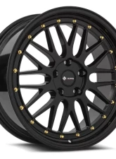 Vors Wheels VR8 20x8.5 5x110 35 mm Black Gold Rivet                                     - VR08208551435GB-510 - Image 3