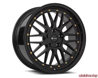 Vors Wheels VR8 20x8.5 5x110 35 mm Black Gold Rivet - VR08208551435GB-510