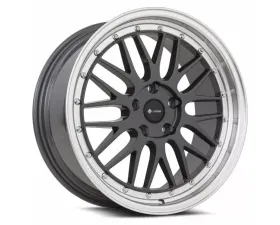 Vors Wheels VR8 20x8.5 5x108 35 mm Hyper Black Machine Lip Chrome Rivet
