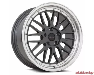 Vors Wheels VR8 20x8.5 5x115 35 mm Hyper Black Machine Lip Chrome Rivet - VR08208551435HB-515