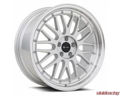 Vors Wheels VR8 20x8.5 5x108 35 mm Silver Machine Lip Chrome Rivet - VR08208551435S-508