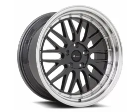 Vors Wheels VR8 20x9.5 5x108 35 mm Hyper Black Machine Lip Chrome Rivet