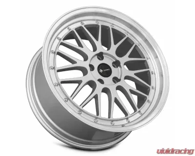 Vors Wheels VR8 20x8.5 5x108 35 mm Silver Machine Lip Chrome Rivet - VR08208551435S-508