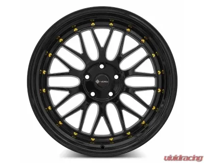 Vors Wheels VR8 20x9.5 5x108 35 mm Black Gold Rivet - VR08209551435GB-508