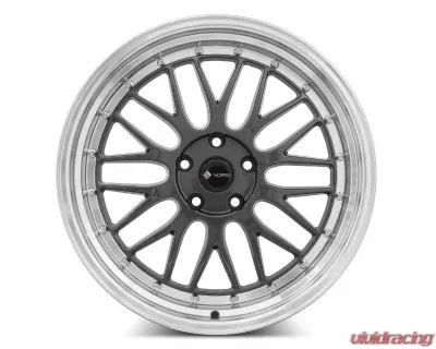 Vors Wheels VR8 20x9.5 5x120 35 mm Hyper Black Machine Lip Chrome Rivet - VR08209551435HB-520