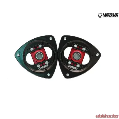 Verus Engineering Anodized Black Front Camber Plate Kit BRZ/FRS/GT86 2012-2021 - A0019A-RED