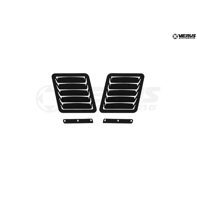 Verus Engineering Aluminum Black Hood Louver Kit WRX/STI VA 2014-2021 - A0053A-BLK