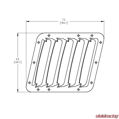 Verus Engineering Aluminum Raw Hood Louver Kit WRX/STI VA 2014-2021 - A0053A-BARE