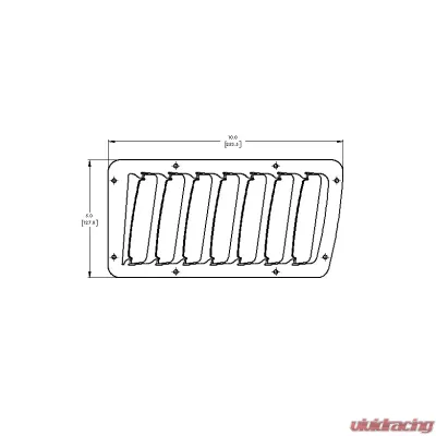 Verus Engineering Aluminum Black Large Hood Louver Kit BRZ/FRS/GT86 2012-2021 - A0056A-BLK
