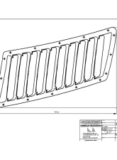 Verus Engineering Aluminum Black Hood Louver Kit Mustang (S550) 2015+                                     - A0066A-BLK - Image 8