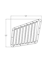 Verus Engineering Black Aluminum Hood Louver Kit Ford Focus RS/ST (MK3) 2012-2020                                     - A0079A-BLK - Image 5