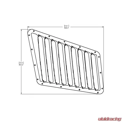 Verus Engineering  Black Aluminum Hood Louver Kit Mazda Miata MX5 (ND) 2016+ - A0080A-BLK