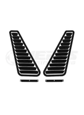 Verus Engineering Black Aluminum Hood Louver Kit Nissan (Z33) 350Z 2003-2006                                     - A0094A-BLK - Image 6