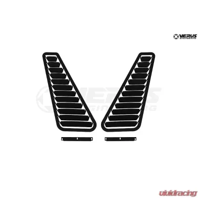 Verus Engineering Black Aluminum Hood Louver Kit Nissan (Z33) 350Z 2003-2006 - A0094A-BLK