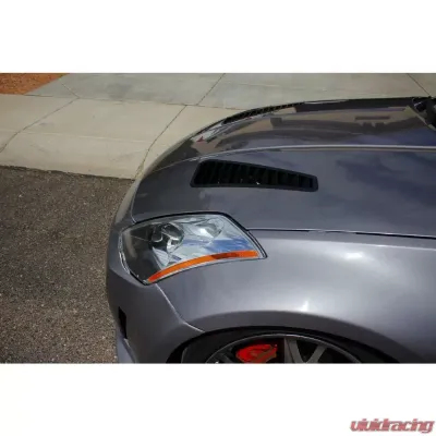 Verus Engineering Black Aluminum Hood Louver Kit Nissan (Z33) 350Z 2003-2006 - A0094A-BLK
